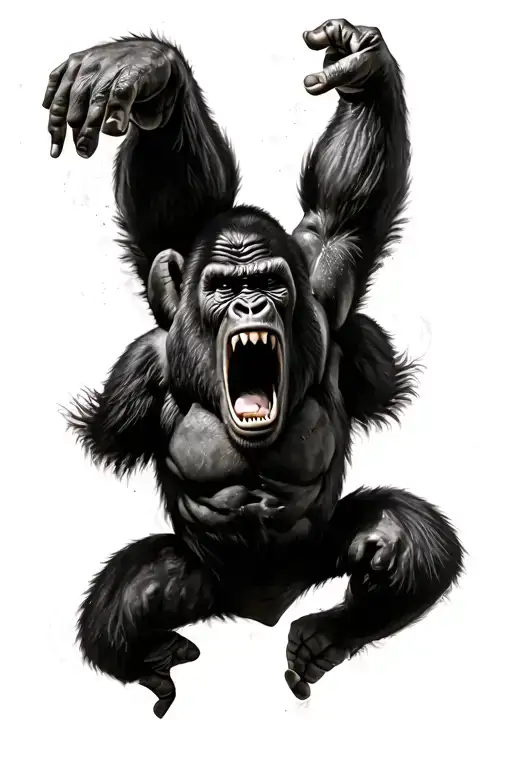 Gorilla Screaming Angry