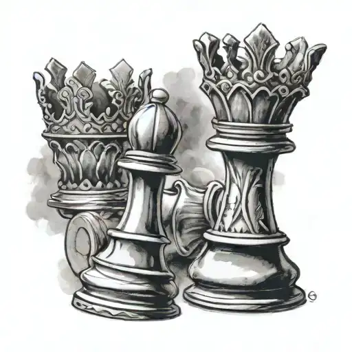 King Chess Piece With Crown