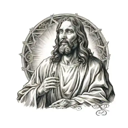 Jesus Sitting While Meditating