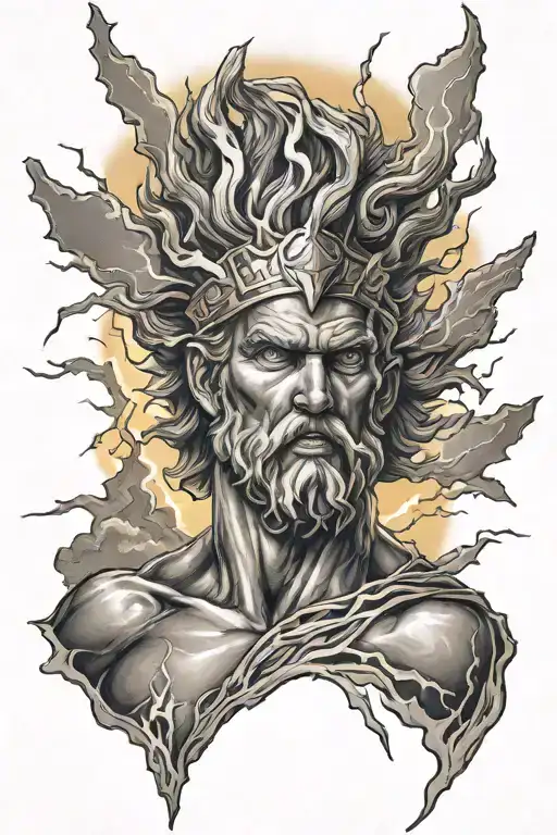 Greek God Lightning Storm Background