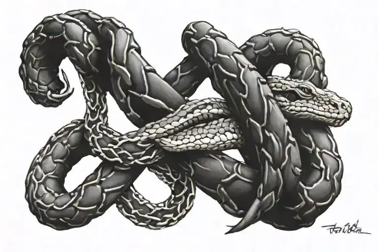 Anchor Chain With Snake Head