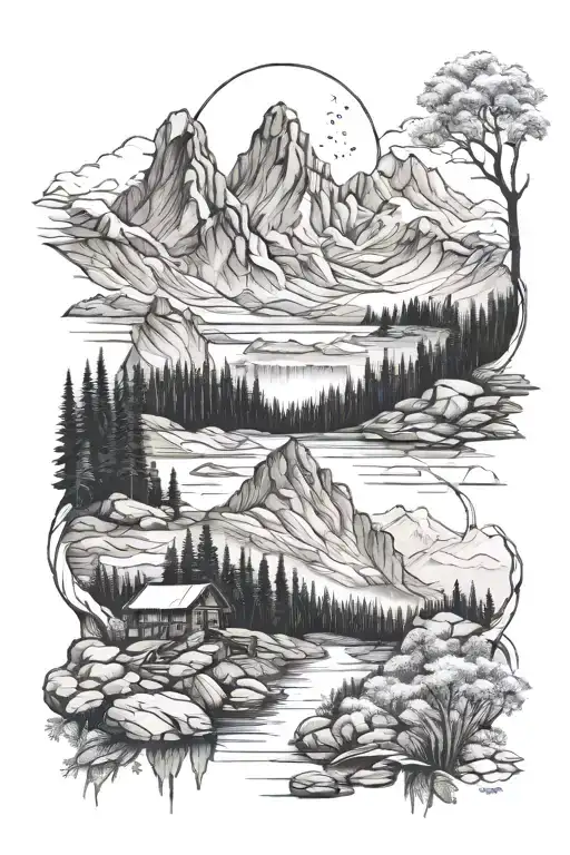 Mountain Scene Inspired