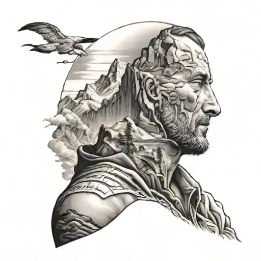 Man Looking At Mountain