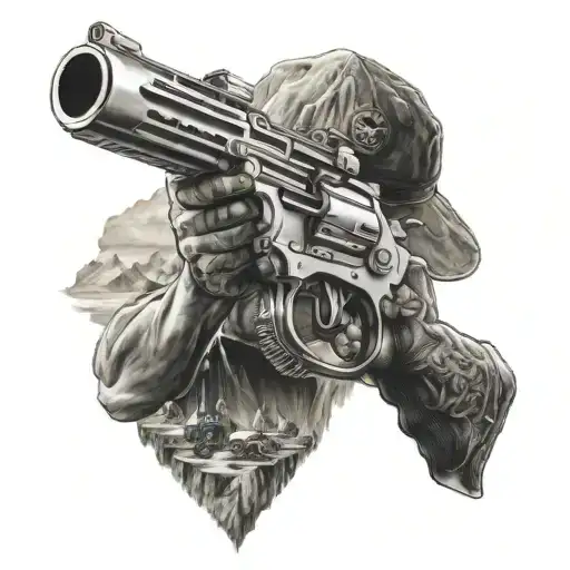 Tacoma And Mountain And Mario And Guns