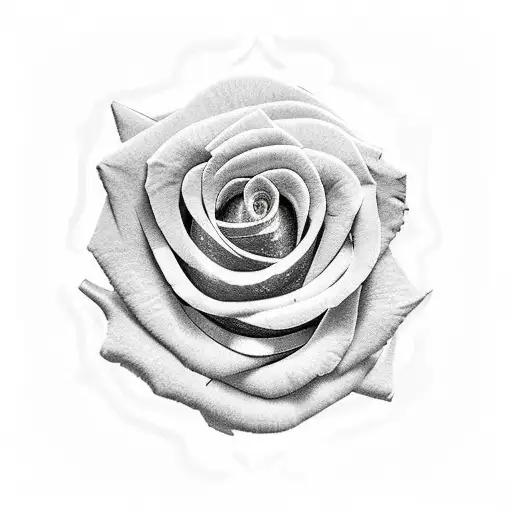 Silver Rose Around Roman Number 2