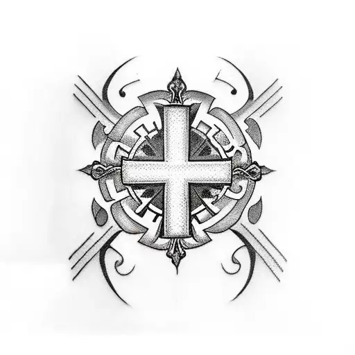 Large Cross With Jesus