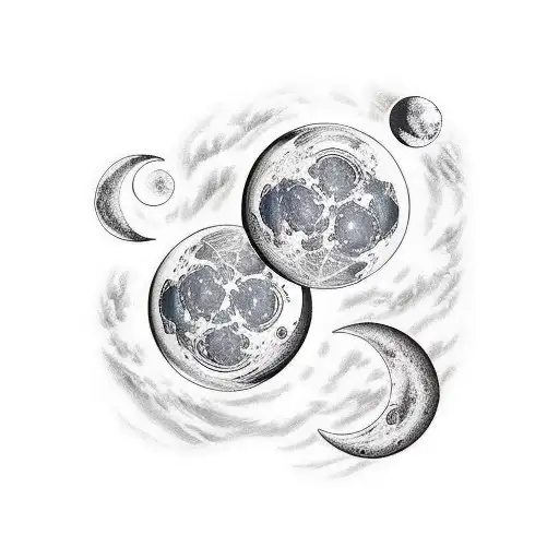 Moon Tattoo That Says I Love You Inside