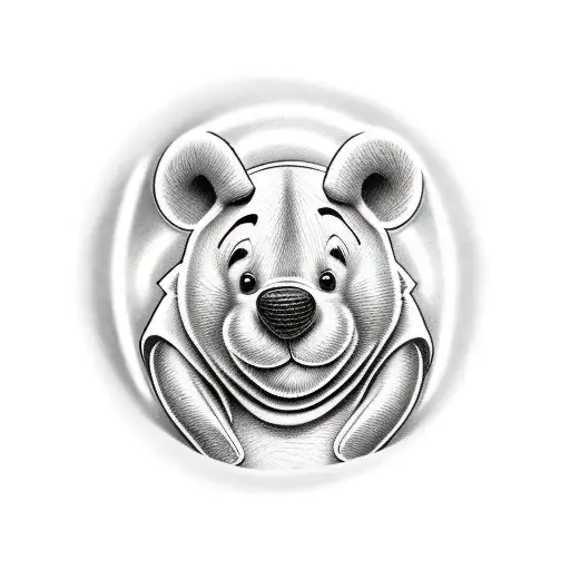 Black White Winnie The Pooh