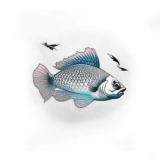 Fish Swimming From Above