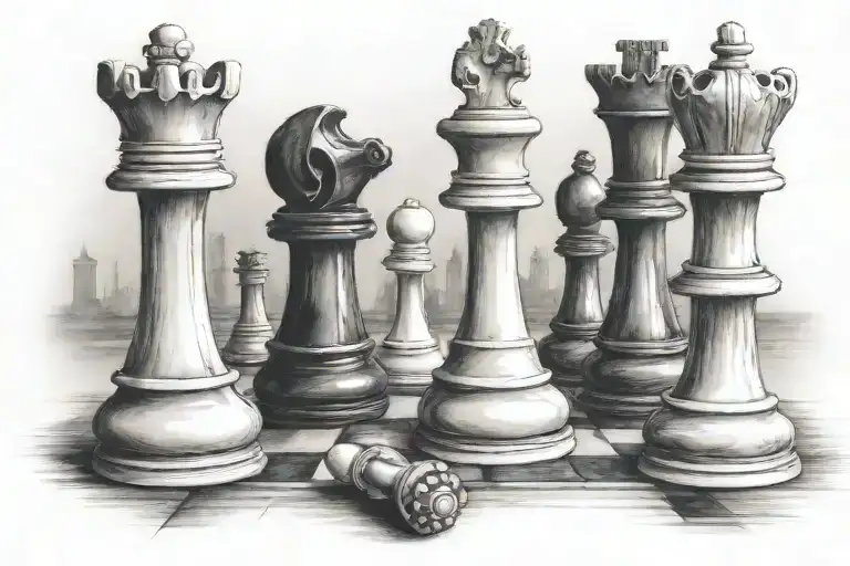 Chess Pieces Hidden