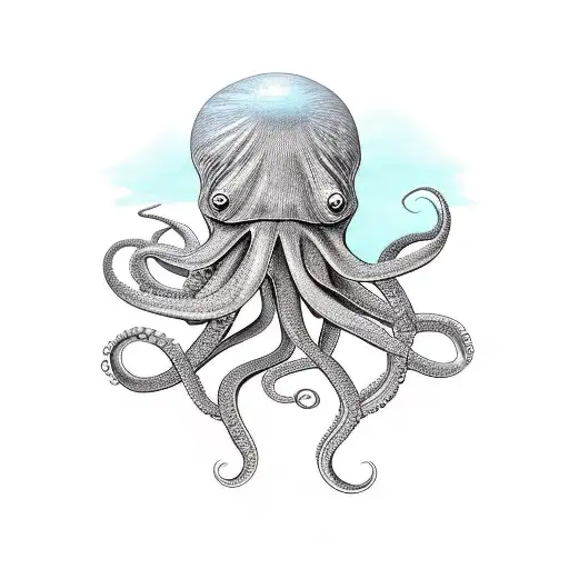 Octopus On A Rock With A Profile Vew