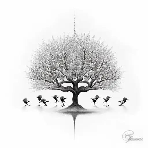 Tree With Baby Birds