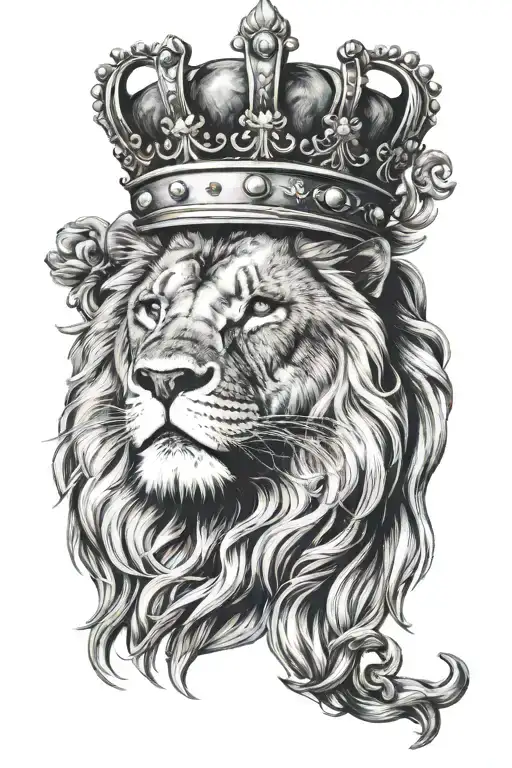 Lion Wearing A Crown