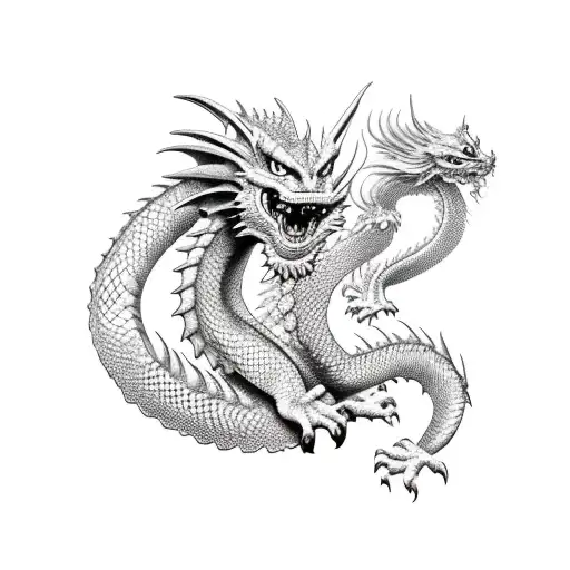 Dragon Attack In Forest