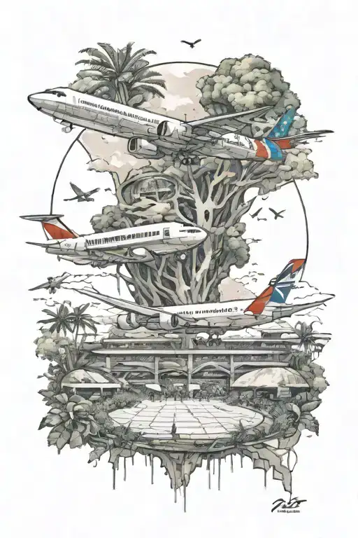 Airport Destroyed And Taken Over By Nature Scene