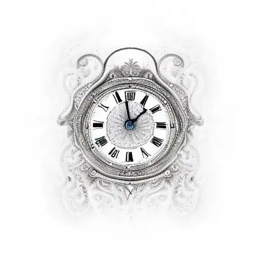 Clock With Paisley