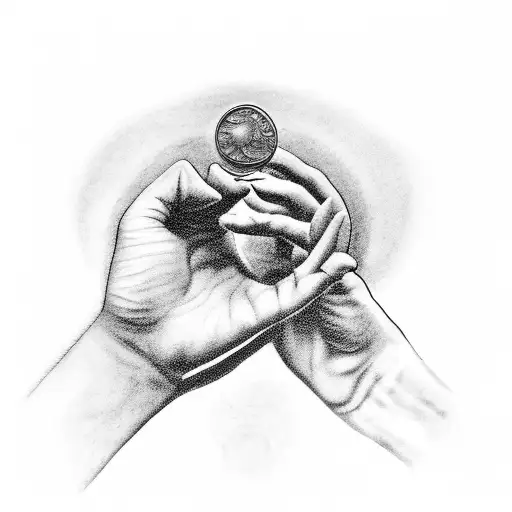 A Hand Dropping A Coin In Water