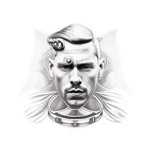 A Realistic Portrait Of A Famous Musician Driving A Vintage Car