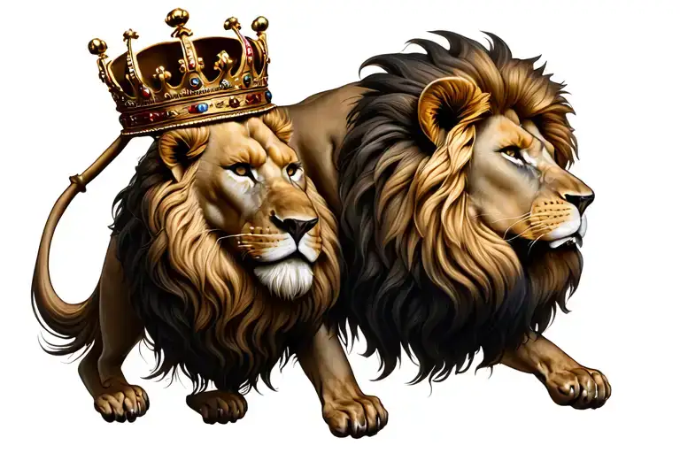 Lion With Crown Hanging