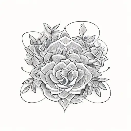 A Mathematical Equation Formed By Vines And Flowers In The Shape Of A Mountain