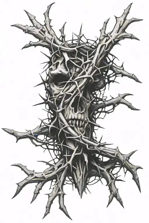 Crown Of Thorns Nails Making A Cross