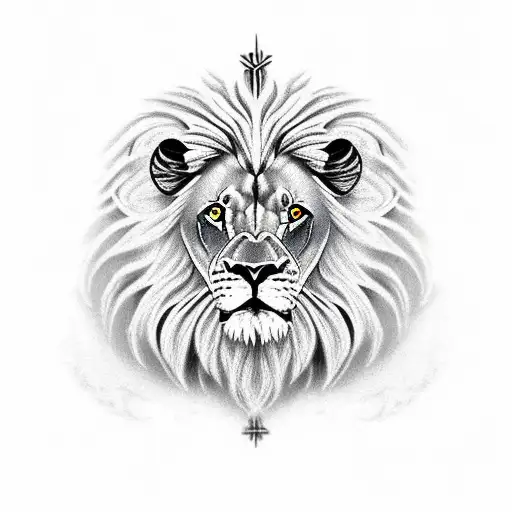 Lion And Cross Religious