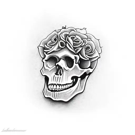 Skull With Roses