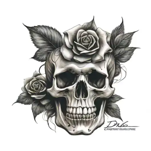 Skull Hand Rose