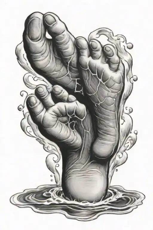 Lucky 7 Baby Foot Print