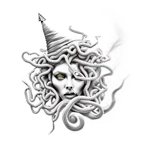 Slaying Female Witch Medusa