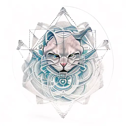 Abstract Representation Of Technology Merging With Nature