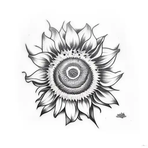 Sunflower Next To A Cow Skull