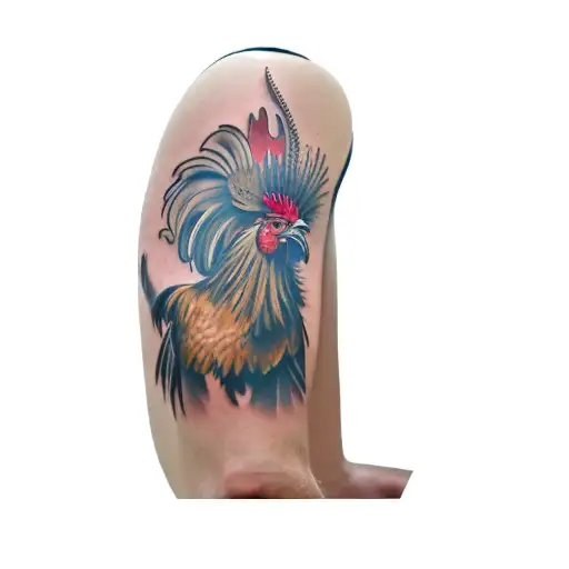 A Rooster Wearing A Crown