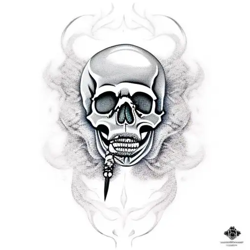 A Skull With Smoke