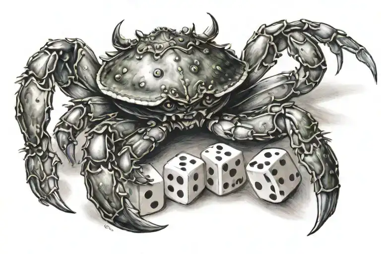 Crab Holding Dice