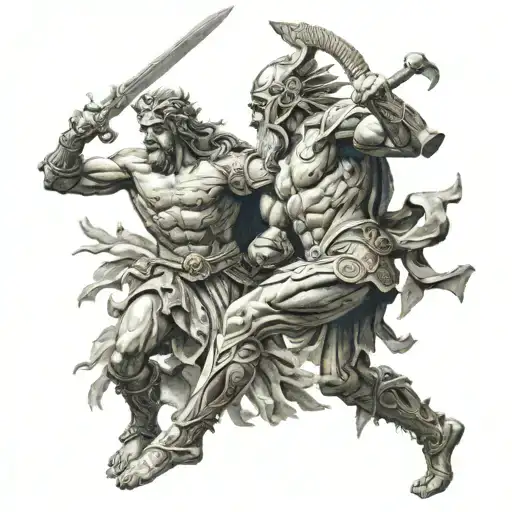 Warrior God Fighting