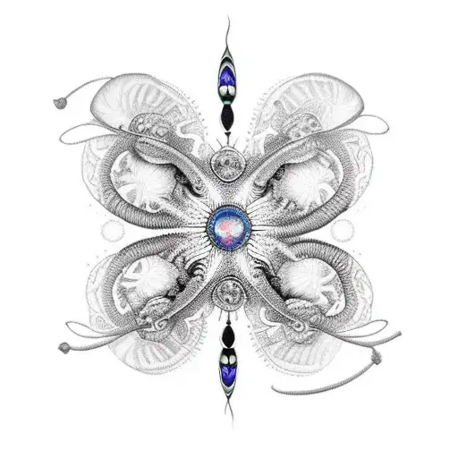 Gypsy Looking Into A Crystal Ball At Two Dragonflies That Represent Her Sons