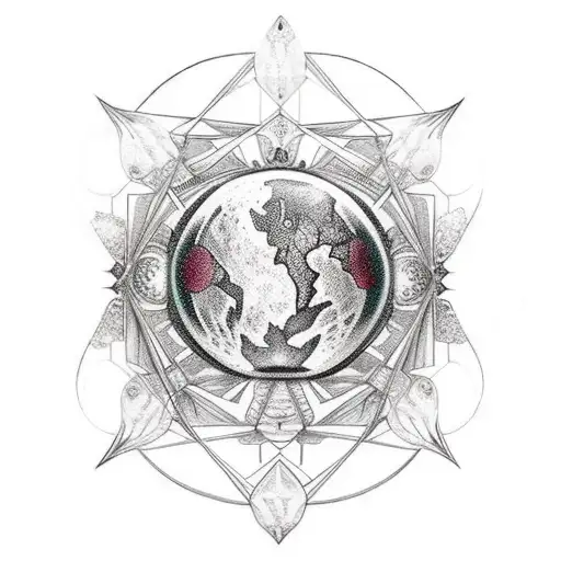 Gypsy Looking Into A Crystal Ball