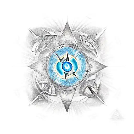 Magic Circle With Lightning