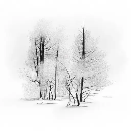 Forest After It Was Burned By A Fire Horse