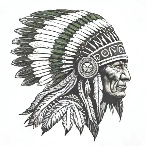 Inca Indian Chief With White Eyes