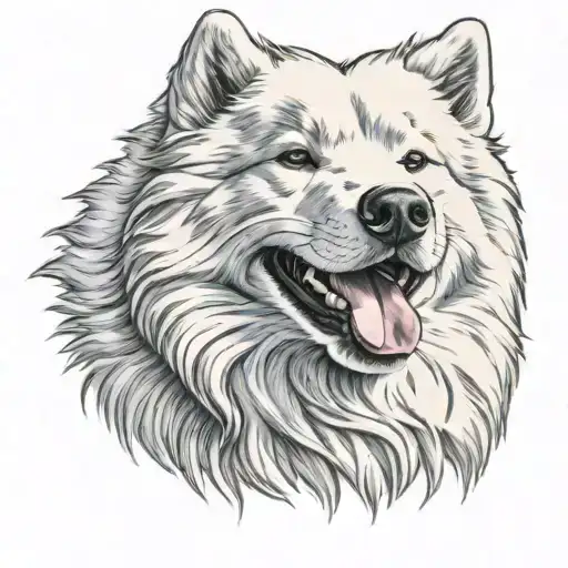 Samoyed Dog Smiling