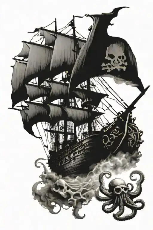 Pirate Ship With Octopus