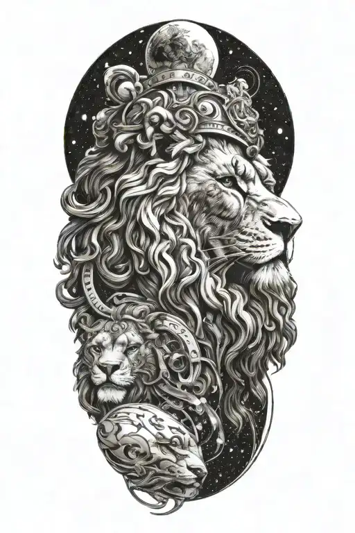 Hercules With Lion Hat On Staring Out Into The Solar System