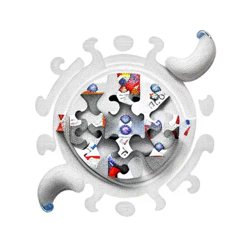 Autism Puzzle Piece And Warhorse And Video Gaming