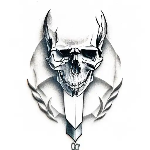 A Knife With Skull On