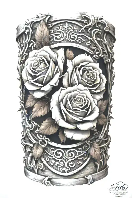Brazalete De Rosas Y Corona En Un Bambu