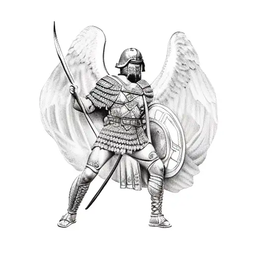 Siren Fighting Roman Soldier