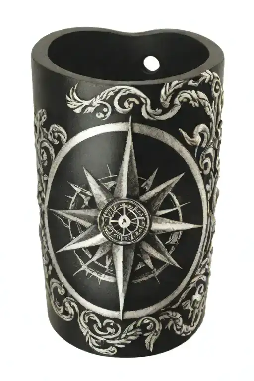 Bracelet With Nordic Compass