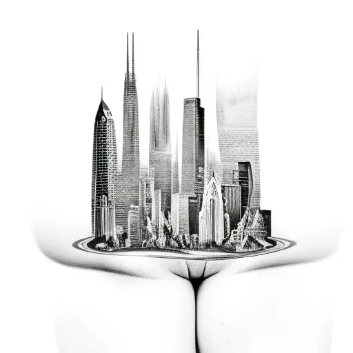 A City Skyline Shaped Like A Guitar